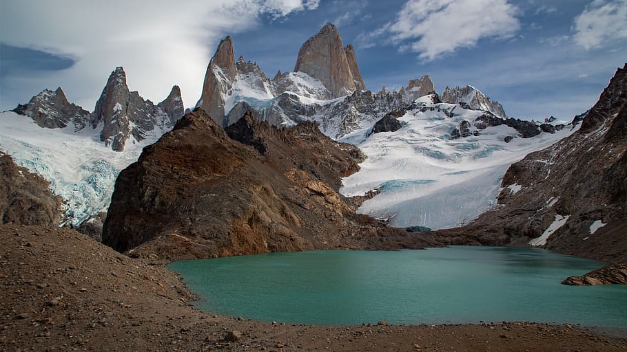 mountain, outdoors, nature, ice, snow, glacier, mountain range HD wallpaper