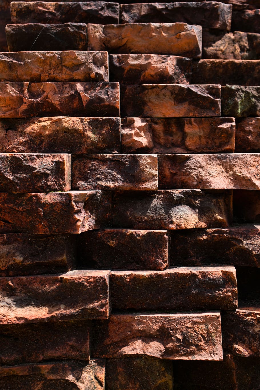 myson, vietnam, structure, stone, wall, background, contrasts HD wallpaper