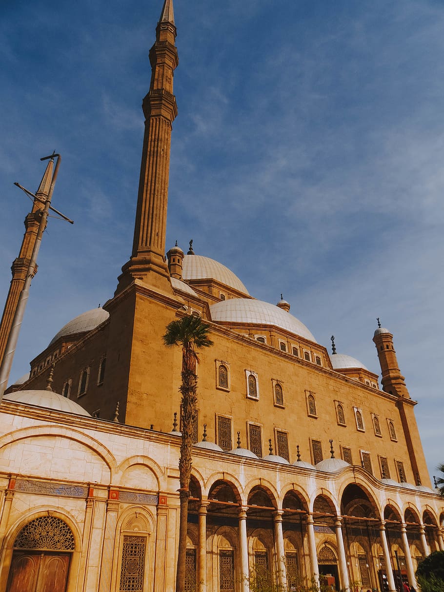 brown and gray concrete mosque, architecture, dome, building HD wallpaper