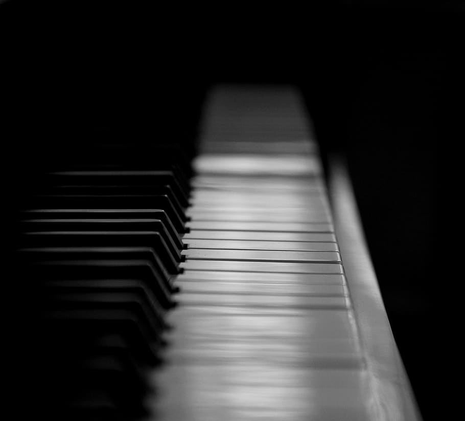 shallow focus of white paino, piano, tehran, iran, key, keyboard