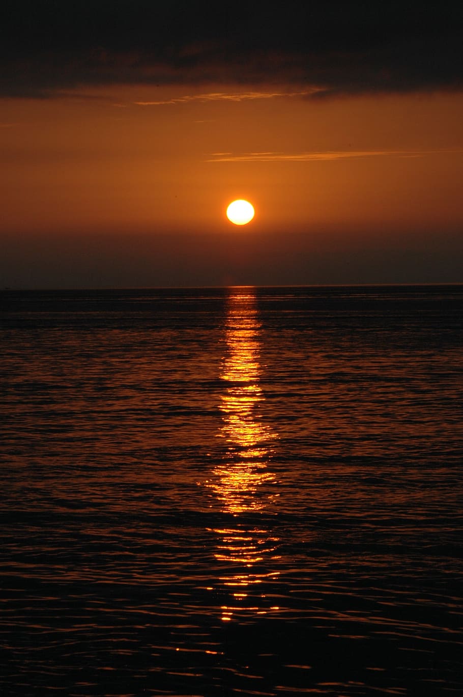 sunset, sunrise, twilight, ocean, nature, sea, landscape, sky HD wallpaper