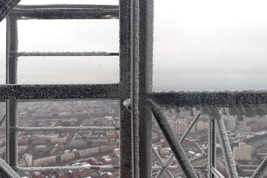 nature, outdoors, snow, ice, frost, russia, ostankino tower HD wallpaper