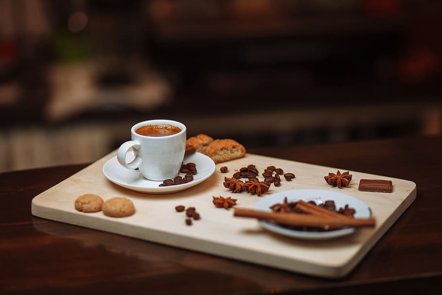 coffee, table, food, drink, hot, espresso, cup, food and drink HD wallpaper
