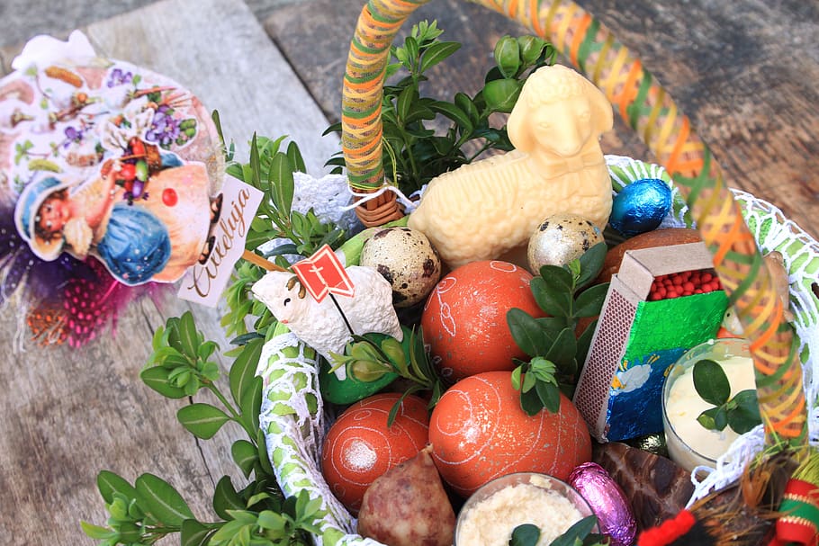 happy easter, russian tradition, easter basket, spring, ornament HD wallpaper