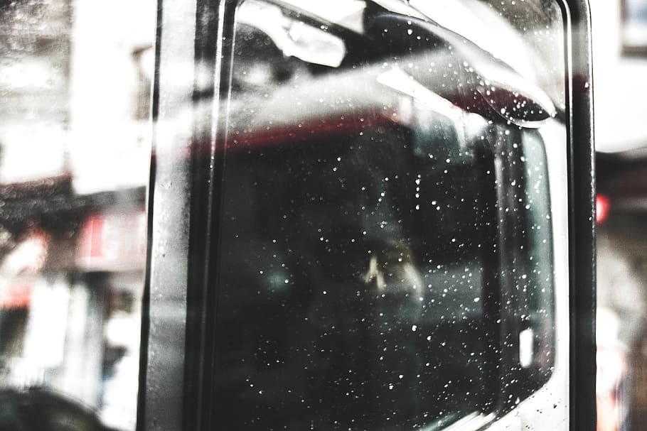 mirror, truck, selfie, camera, nikon, rain, raindrobs, wallpaper HD wallpaper