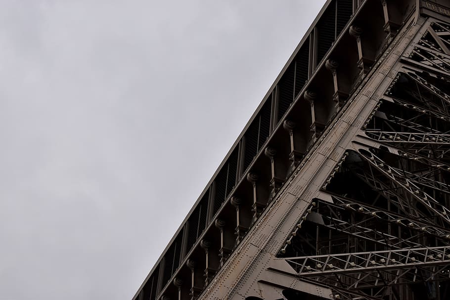 contrast, geometry, paris, eiffel tower, built structure, architecture HD wallpaper