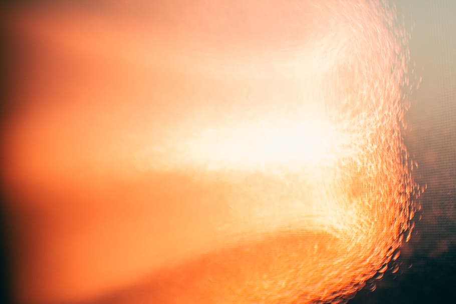 abstract, bokeh, sun, orange color, heat - temperature, sky HD wallpaper
