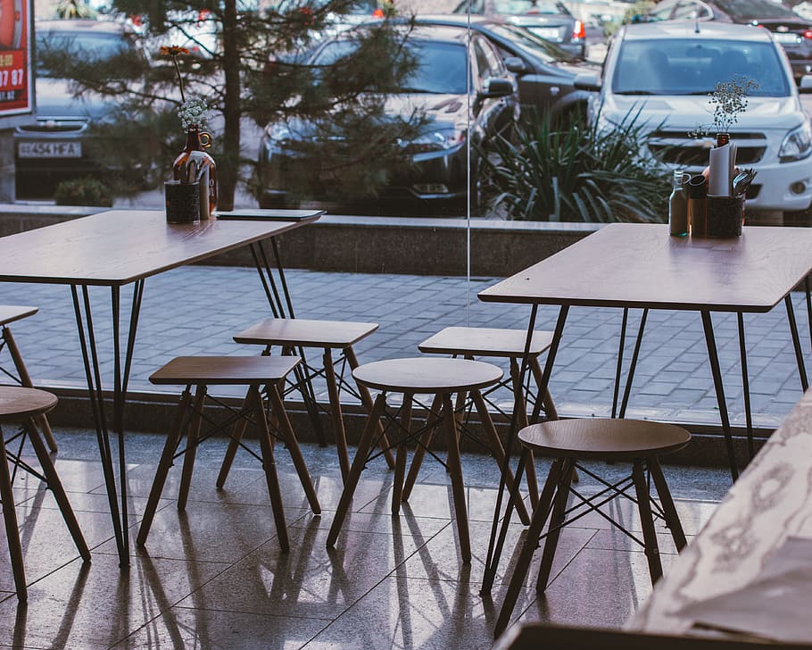 brown wooden table, furniture, car, automobile, vehicle, transportation HD wallpaper