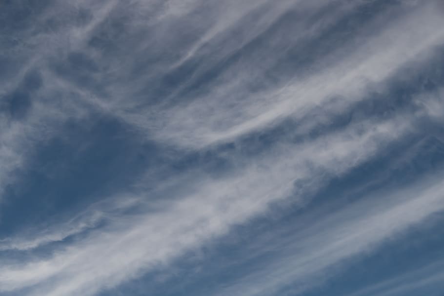 clouds, white, blue, cloudscape, delicate, pattern, diagonal HD wallpaper