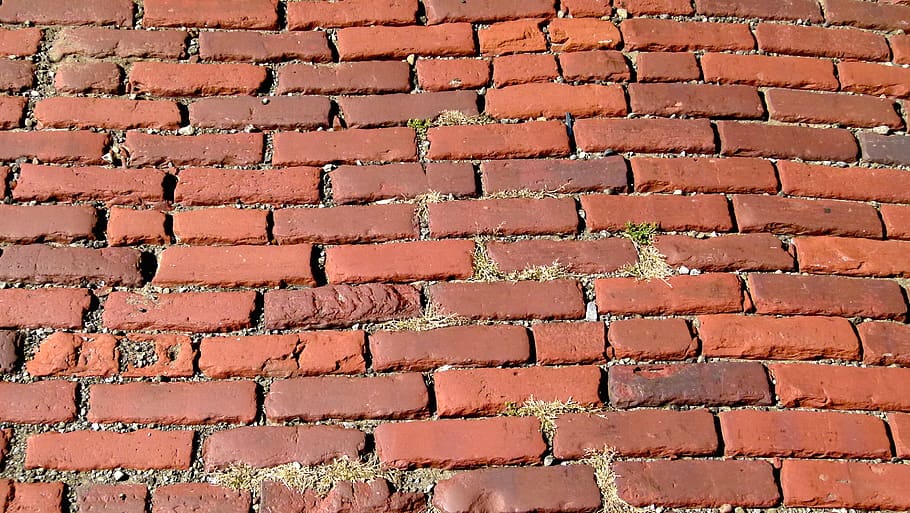 brick, walkway, road, path, full frame, backgrounds, pattern HD wallpaper