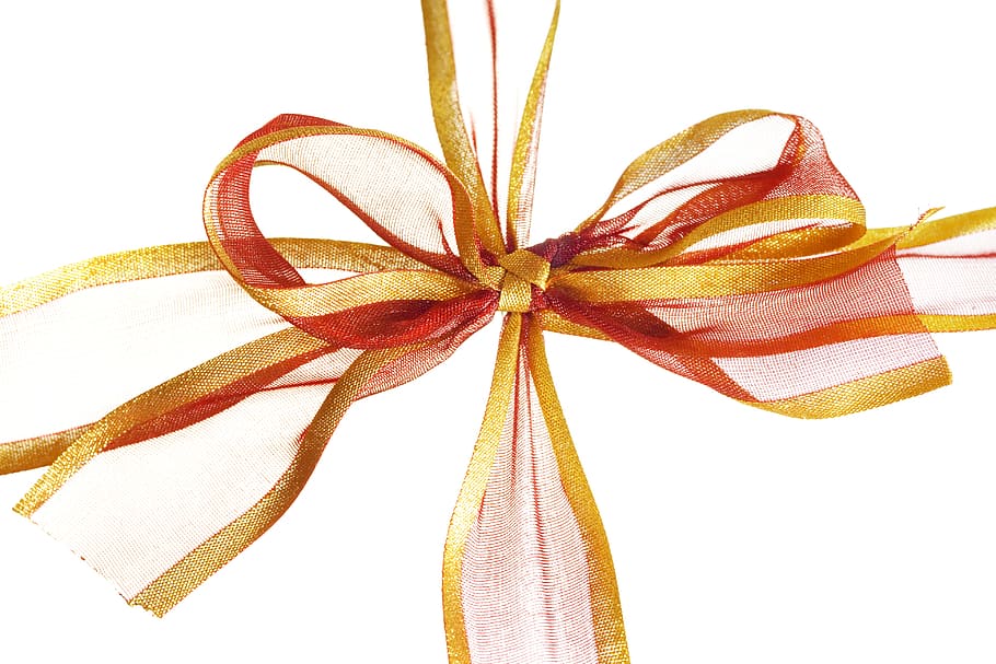 gift, bow, nobody, package, present, red, ribbon, tape, tie HD wallpaper
