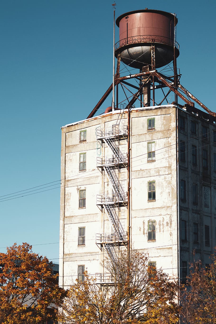 gray concrete building, portland, water tower, united states