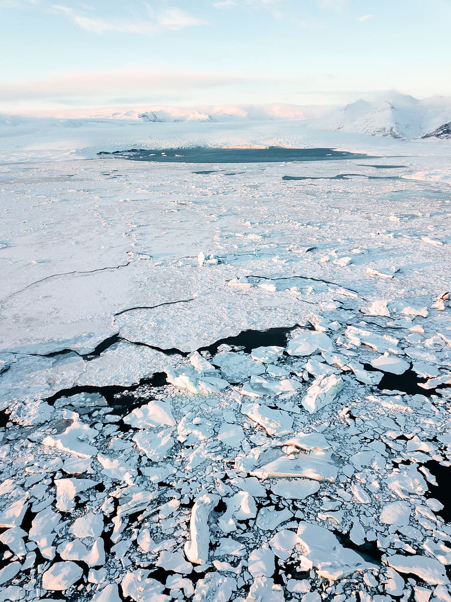 cracked iced floor, cold temperature, winter, scenics - nature HD wallpaper
