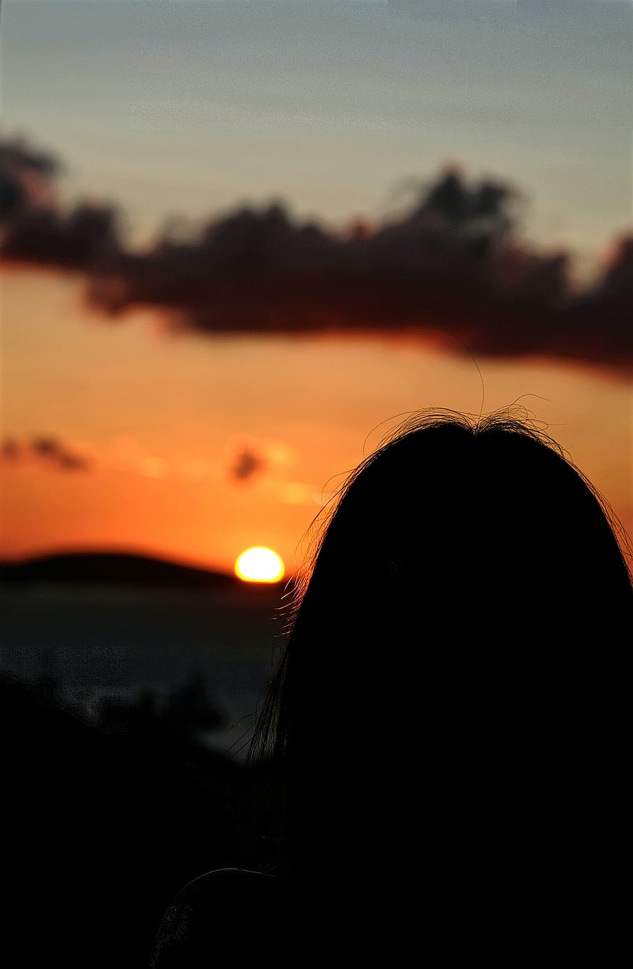 croatia, hvar, woman, sun, sunset, sunrise, silhouette, seascape, HD wallpaper