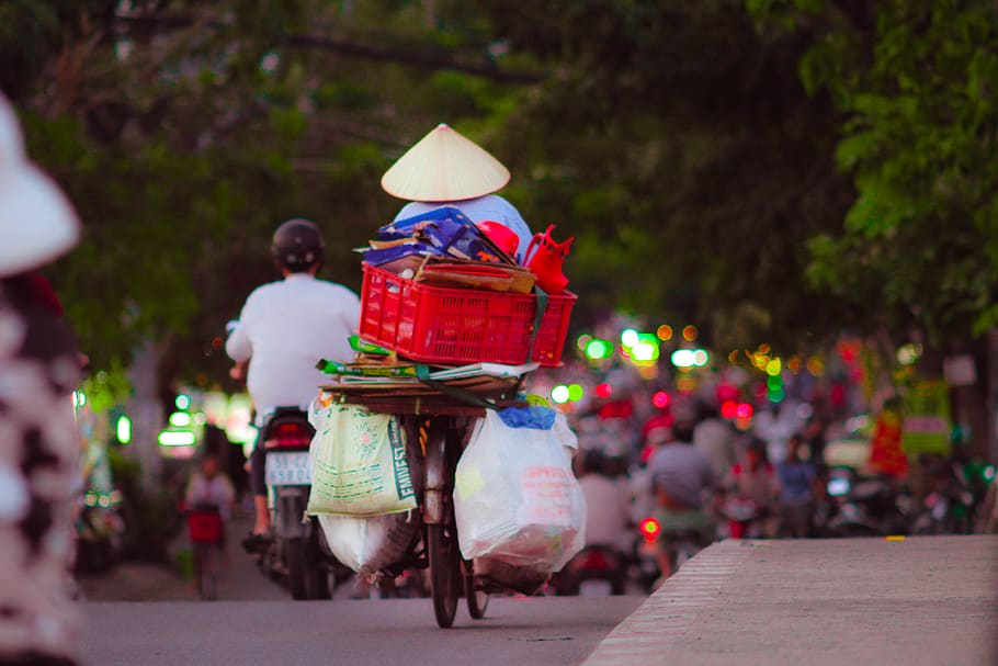 life, garbage, collector, simple, bicycle, street, cleaner HD wallpaper