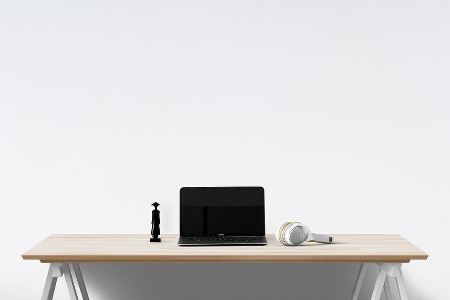 laptop, interior, desk, computer, notebook, technology, communication HD wallpaper