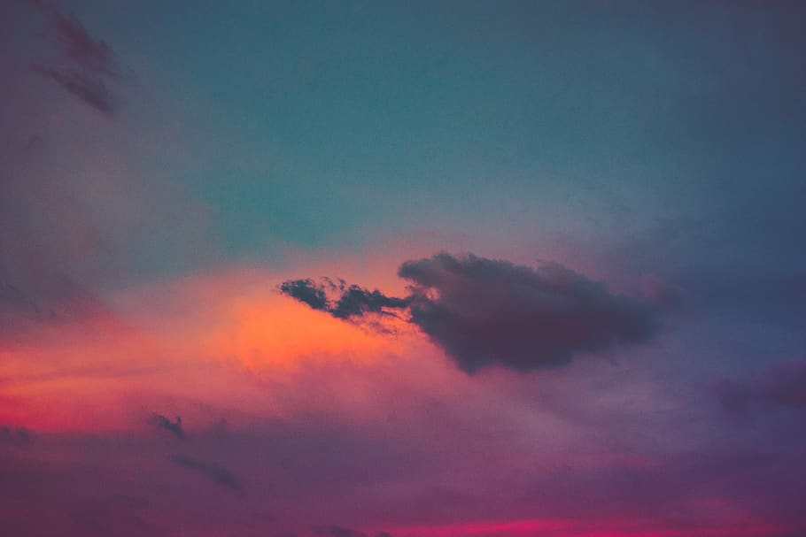 gray and orange clouds, cloud - sky, beauty in nature, scenics - nature HD wallpaper