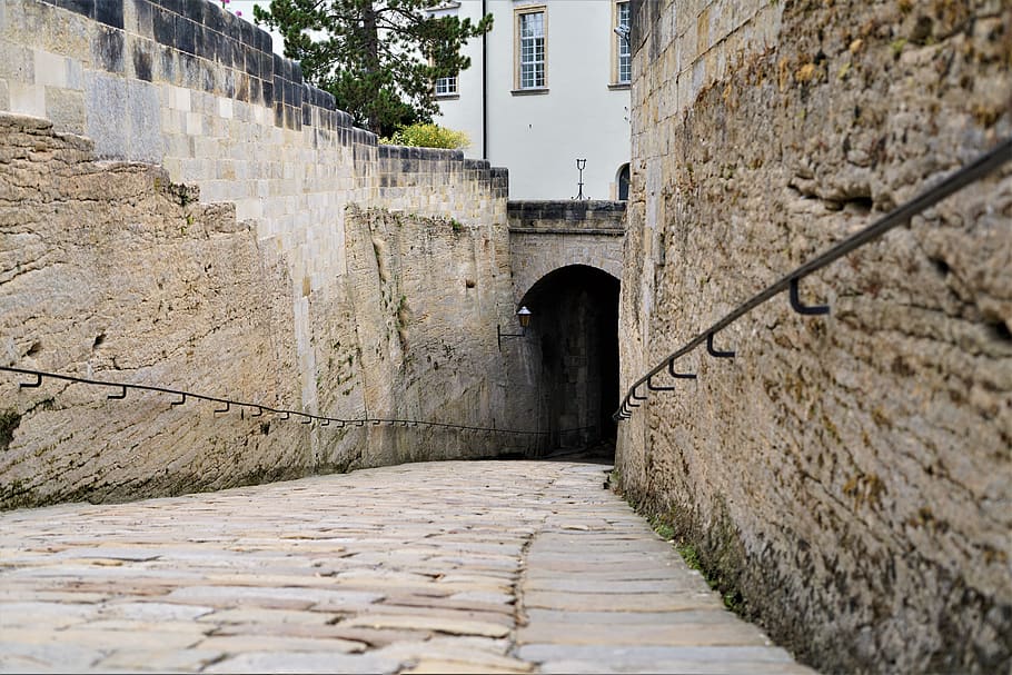 empty narrow pathway during daytime, walkway, flagstone, sidewalk HD wallpaper