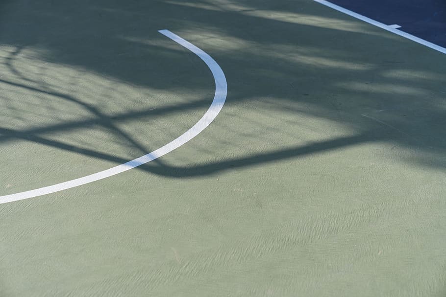 green sports field, shadow, high angle view, no people, sunlight, HD wallpaper