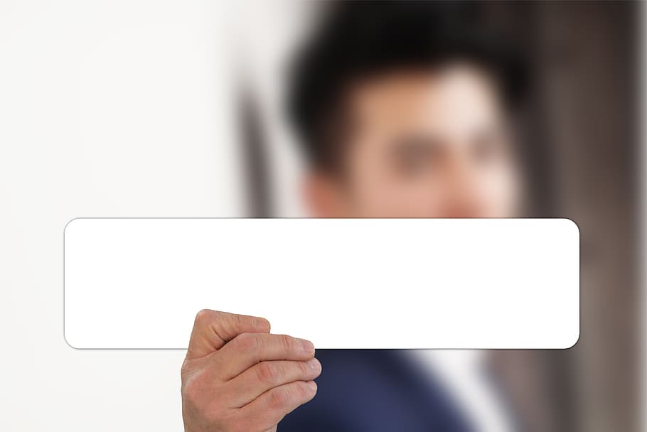 businessman, mockup, shield, board, field, presentation, holding HD wallpaper
