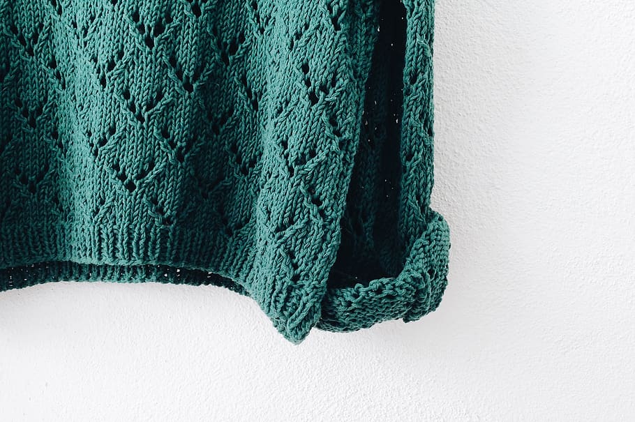 green knitted top, green color, no people, indoors, close-up HD wallpaper