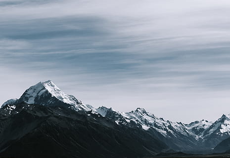 Snow-coated Rocky Mountains, altitude, clouds, cold, cool, daytime HD wallpaper