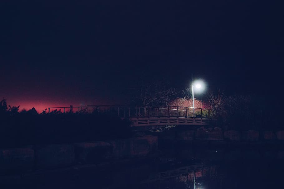 canada, toronto, lake, fire, night, illuminated, sky, architecture HD wallpaper