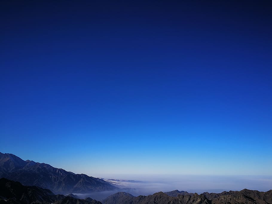 gray rock formation under blue sky, mountain, scenics - nature HD wallpaper