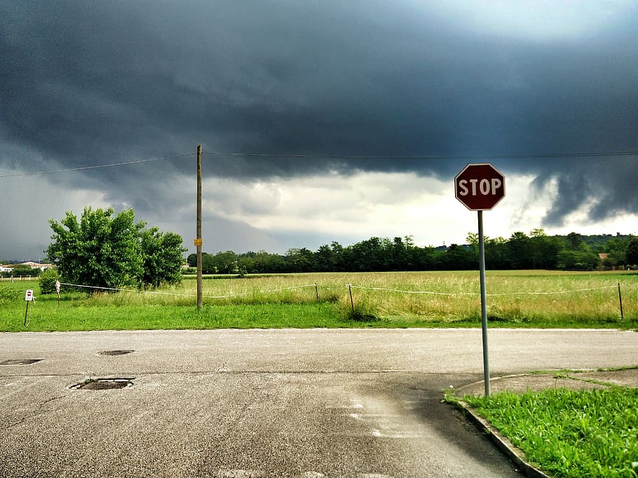 italy, cloud, cloudy, signals, road, road sign, cloud - sky HD wallpaper