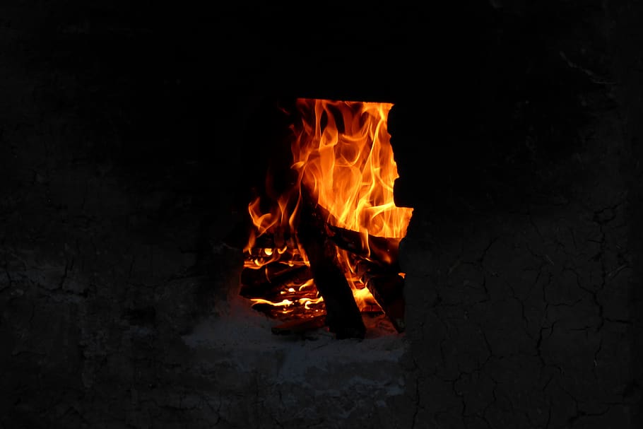 fire, burn, stove, hot, burning, heat - temperature, flame HD wallpaper