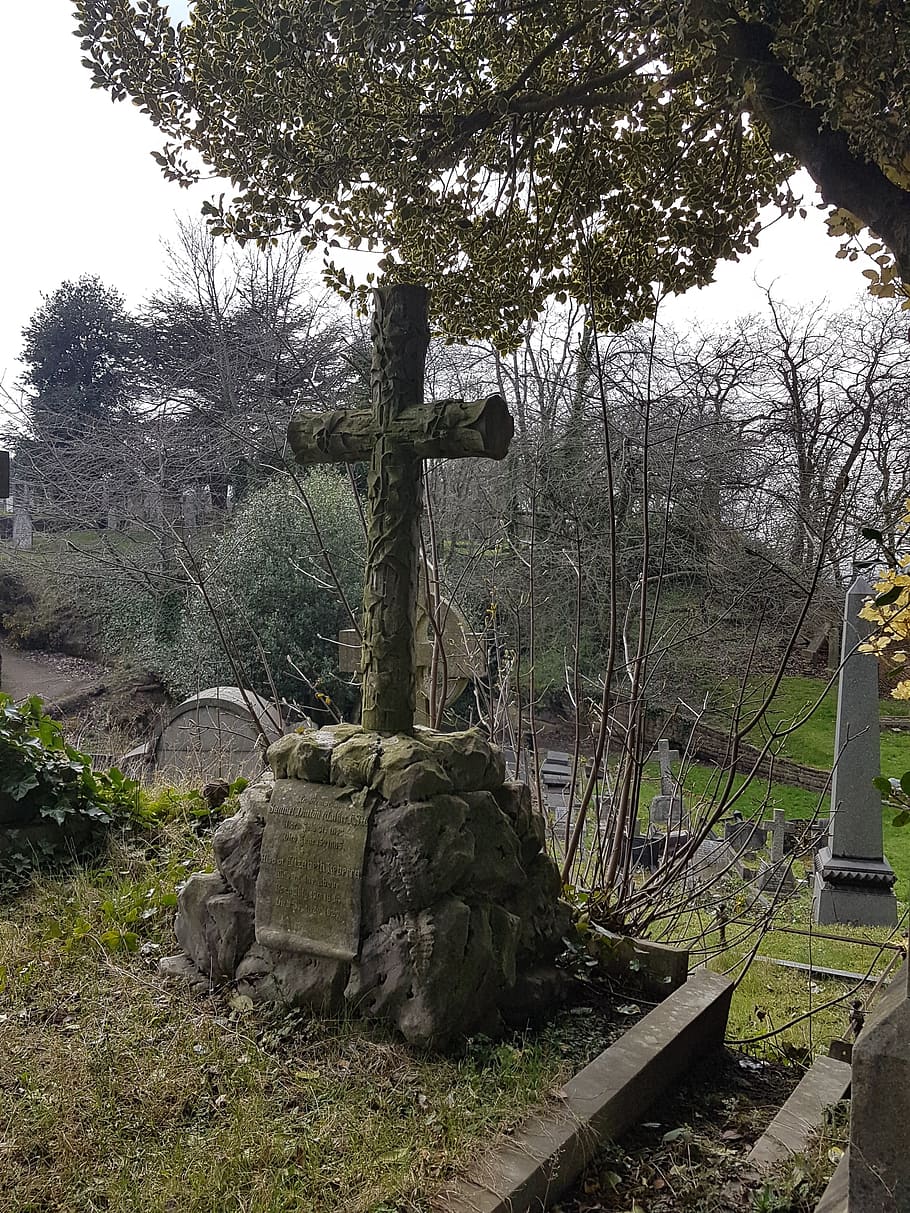 #church #graveyard #cemetry #staue #old #cross #religious #faith, HD wallpaper