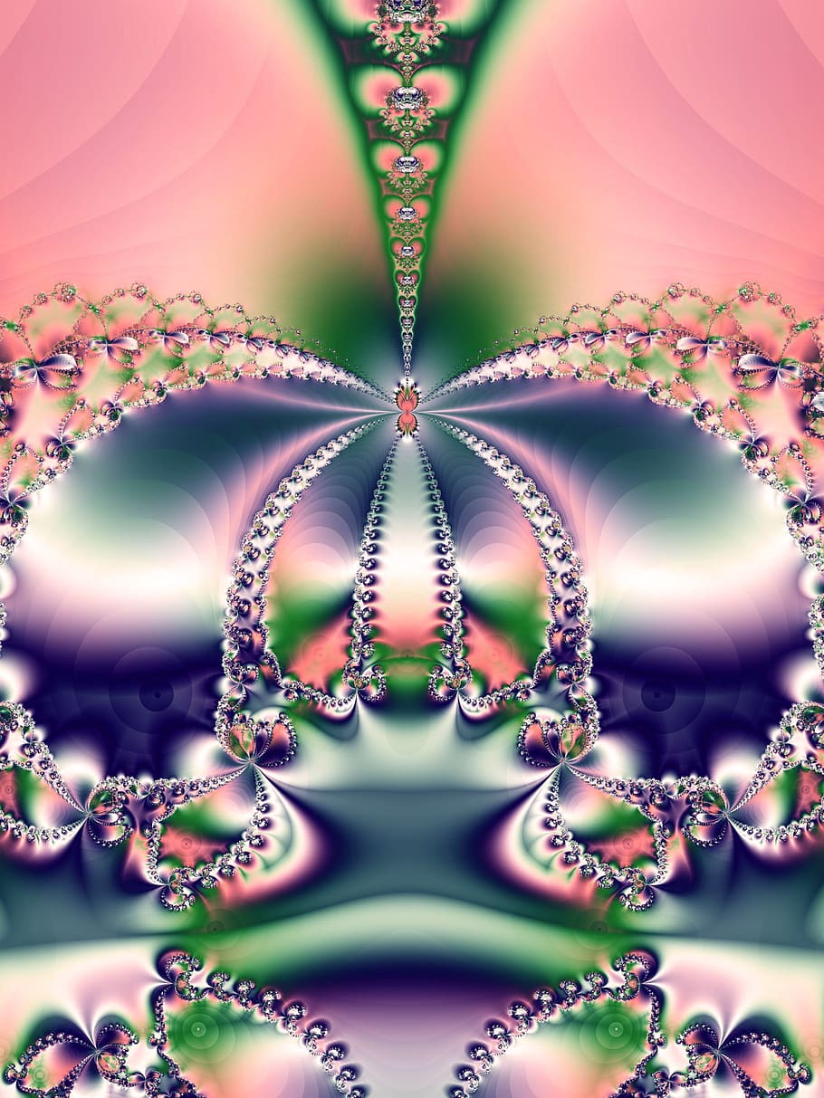 Fractal-based abstract image, fractals, design, pattern, symmetry HD wallpaper
