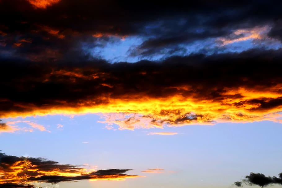 evening, evening sky, sunset, abendstimmung, mood, dusk, afterglow HD wallpaper