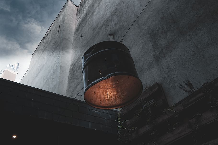 brown drum hanging on wall, building, strasbourg, france, lantern HD wallpaper
