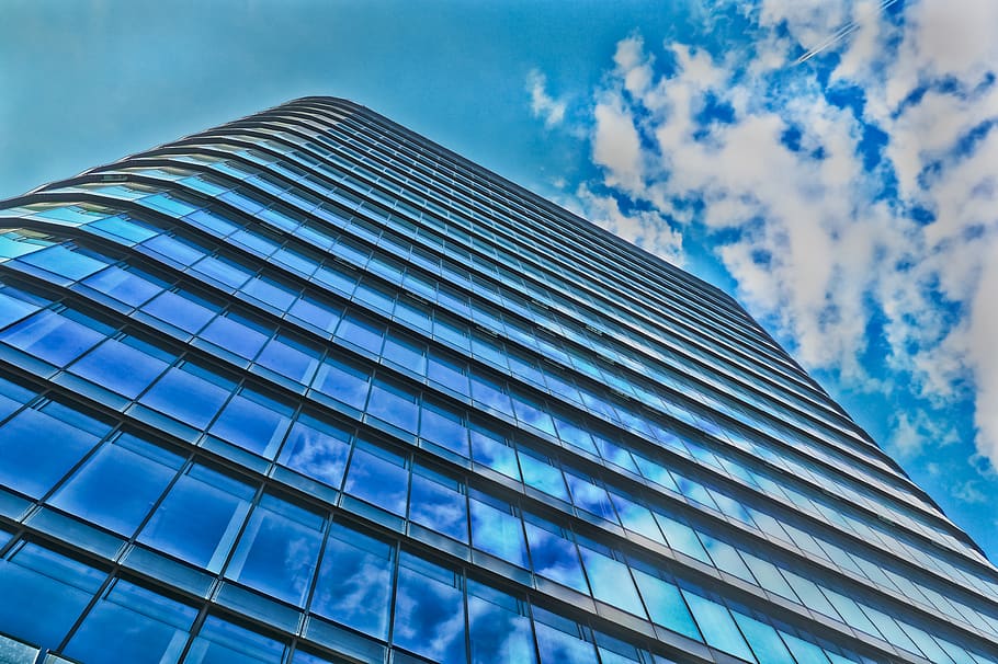 architecture, modern, building, skyscraper, bluish, blue, facade HD wallpaper