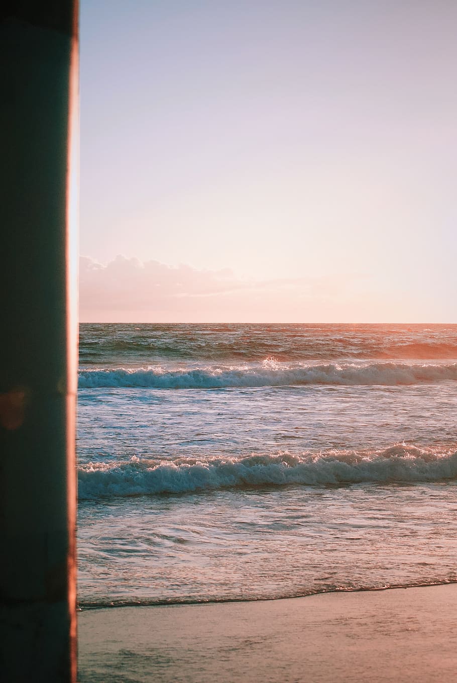 ocean waves during daytime, sea, water, sky, sunset, scenics - nature HD wallpaper