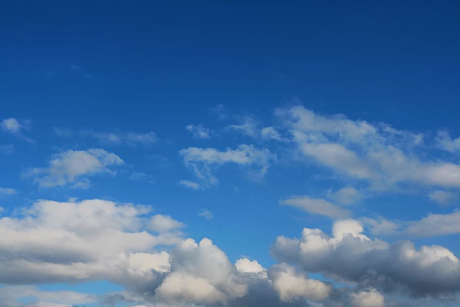 atmosphere, background, blue, blue-sky, bright, climate, cloud HD wallpaper