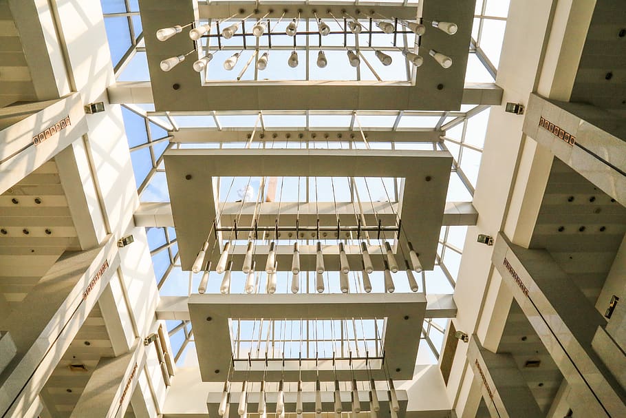 architecture, built structure, indoors, staircase, low angle view HD wallpaper