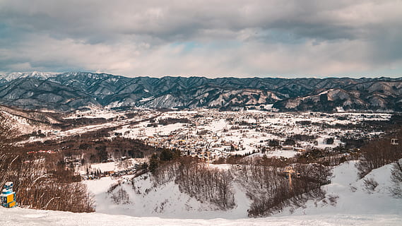 japan, hakuba, trees, snow, beautiful, landscape, mountain HD wallpaper