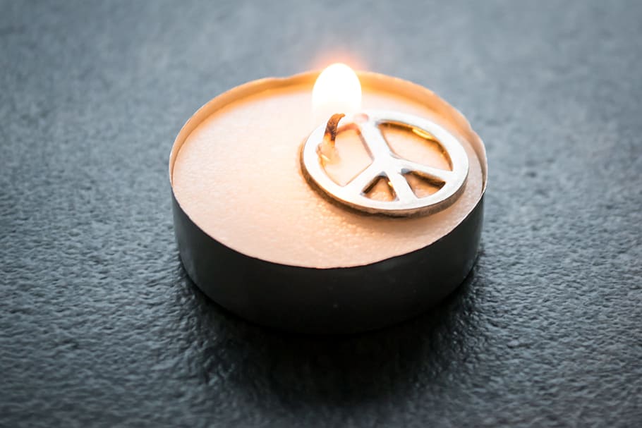 Candle Burning, candlelight, flame, peace, symbol, wax, fire HD wallpaper