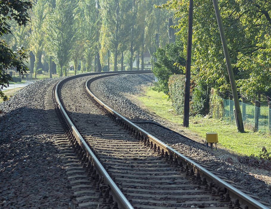 tracks, rail, train, transport, railway, route, stones, steel HD wallpaper