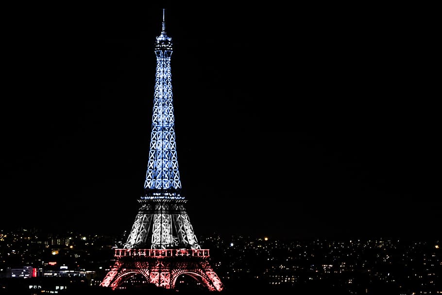 eiffel, tower, construction, architecture, high, height, night HD wallpaper