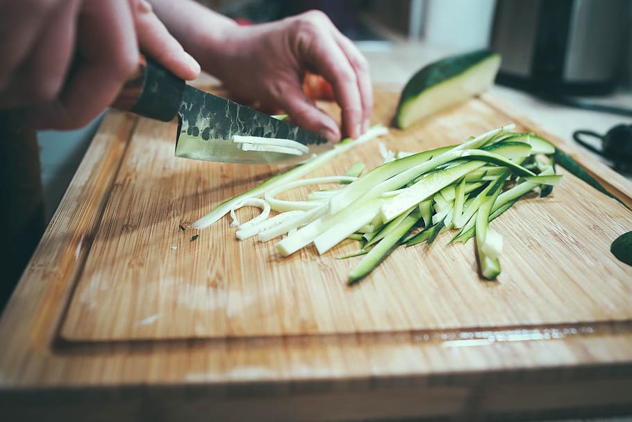 chopping, board, kitchen, utensils, knife, food, vegetable HD wallpaper