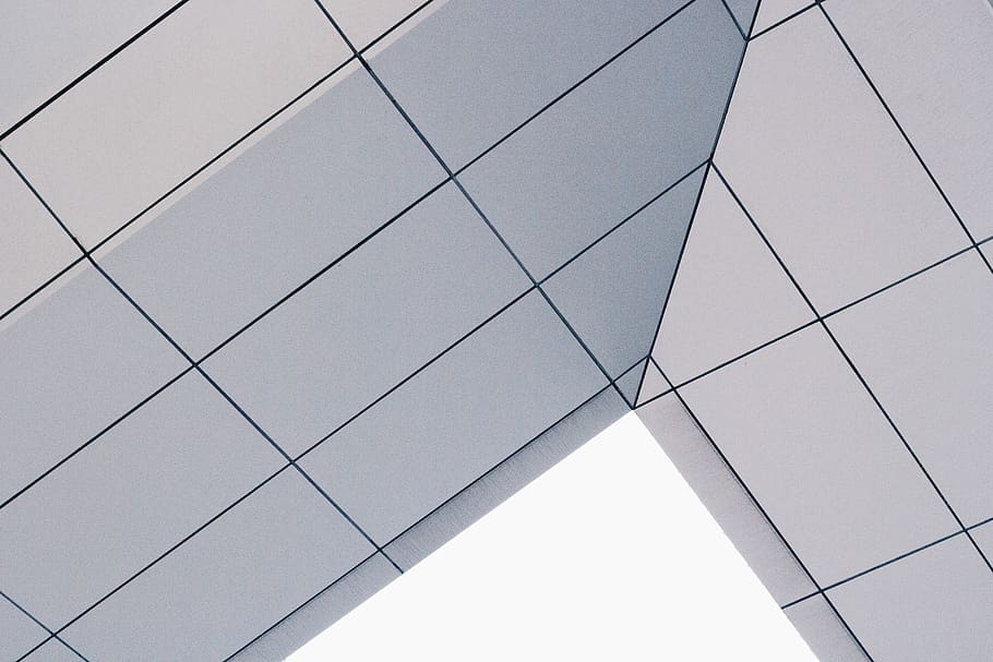 white, grid, geometry, ceiling, architecture, built structure HD wallpaper