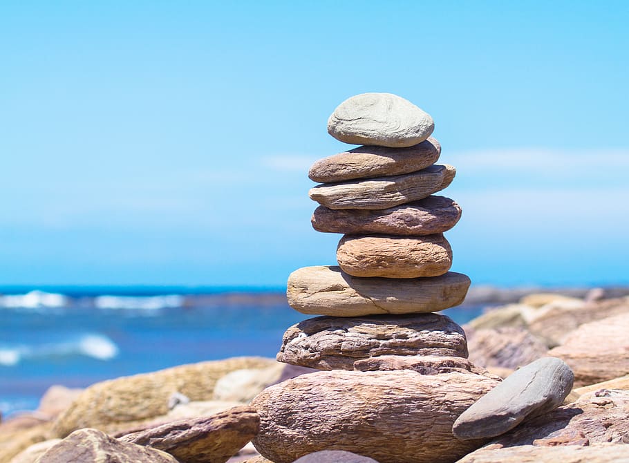 balanced stones, australia, pebble, collaroy, long reef point HD wallpaper