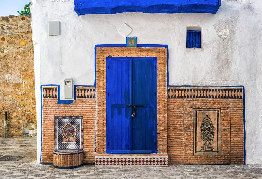 walkway, path, brick, door, wall, morocco, borj al ghoula street nº 8 bis ancienne medina ma – 90050, HD wallpaper