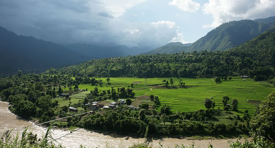 HD wallpaper: nepal, kathmandu, tea field, scenic, clouds, scenics ...