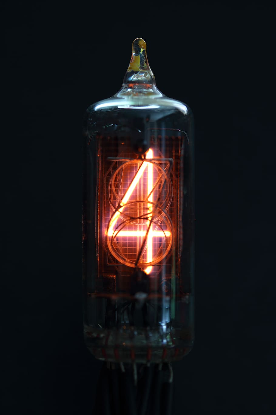 nixie, tube, indicator, vacuum, digit, glass, electronic, display HD wallpaper