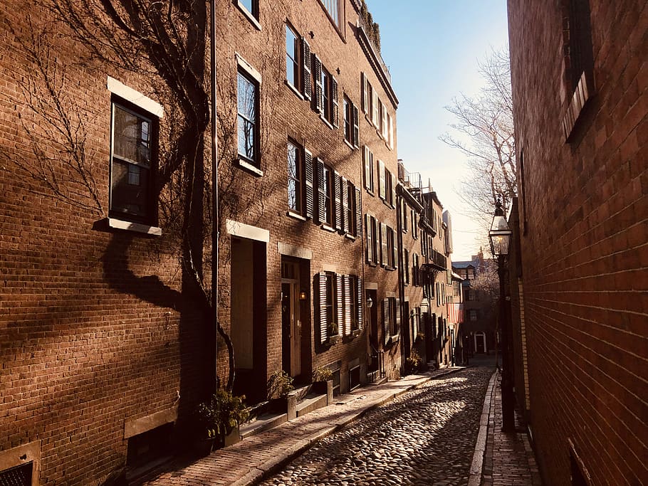 walkway, path, pavement, sidewalk, cobblestone, urban, city HD wallpaper
