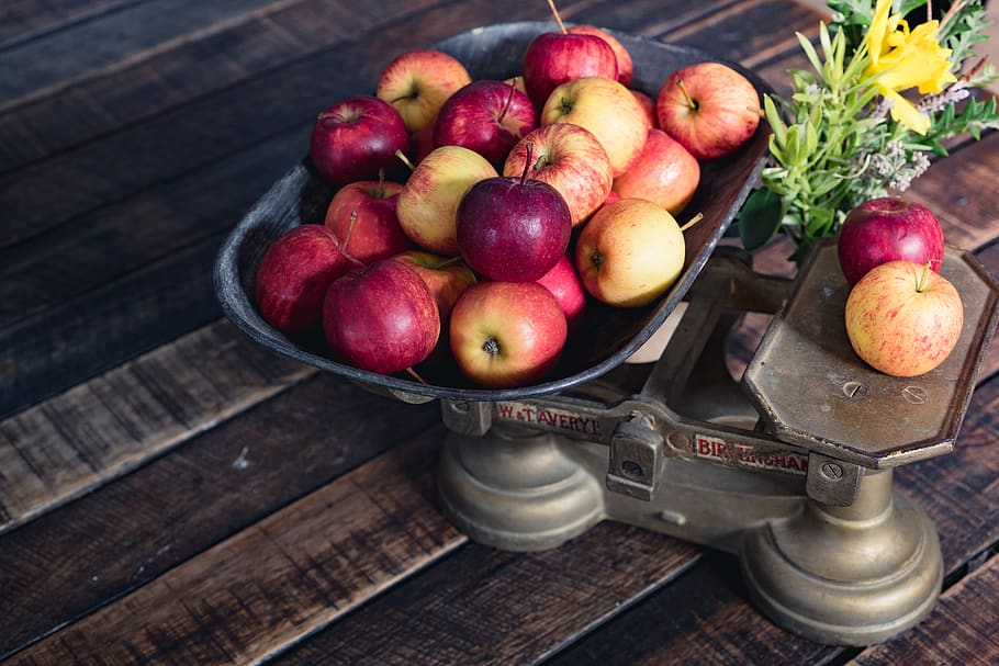 red apples, fruit, healthy eating, food and drink, wellbeing HD wallpaper